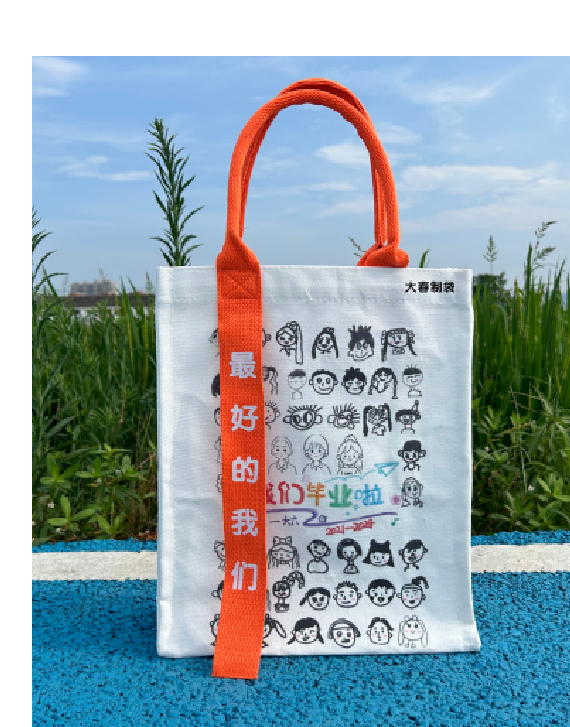 Actual custom tote bag style sample