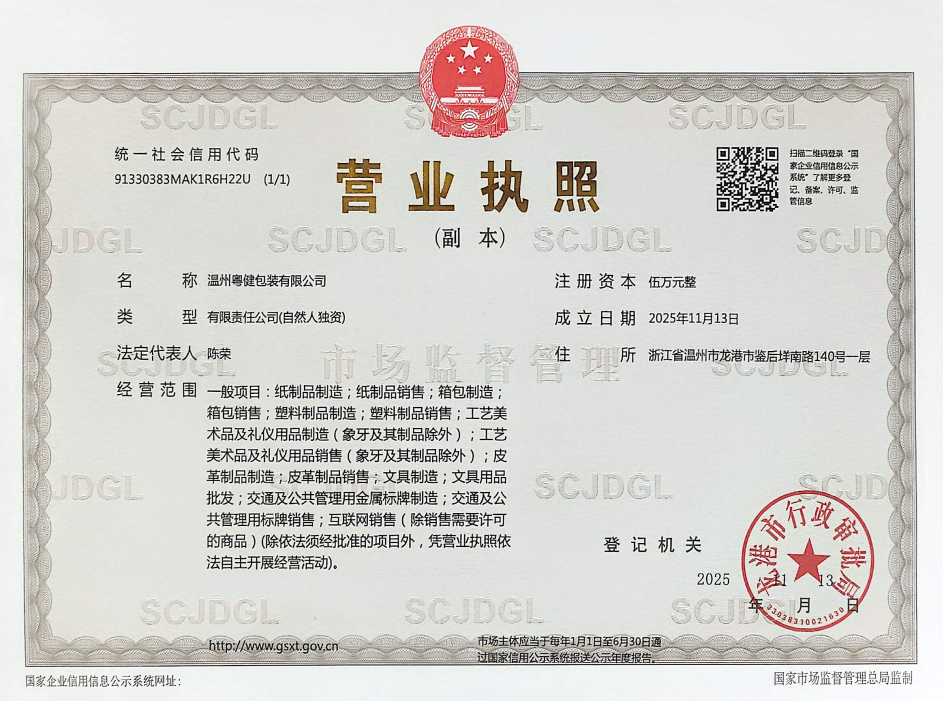 EcoGreenBag business license