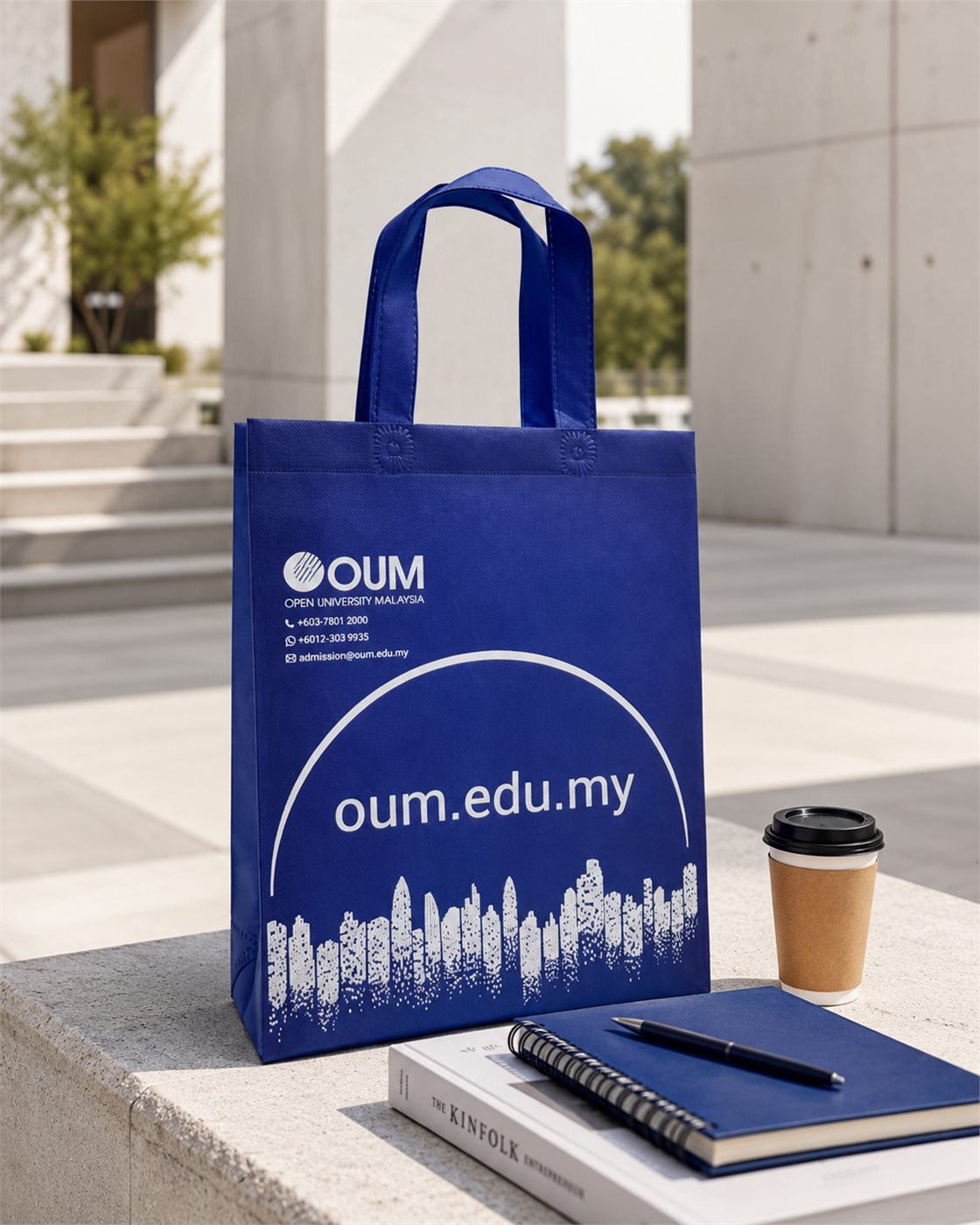 Heat-pressed non-woven shopping bag with screen printing
