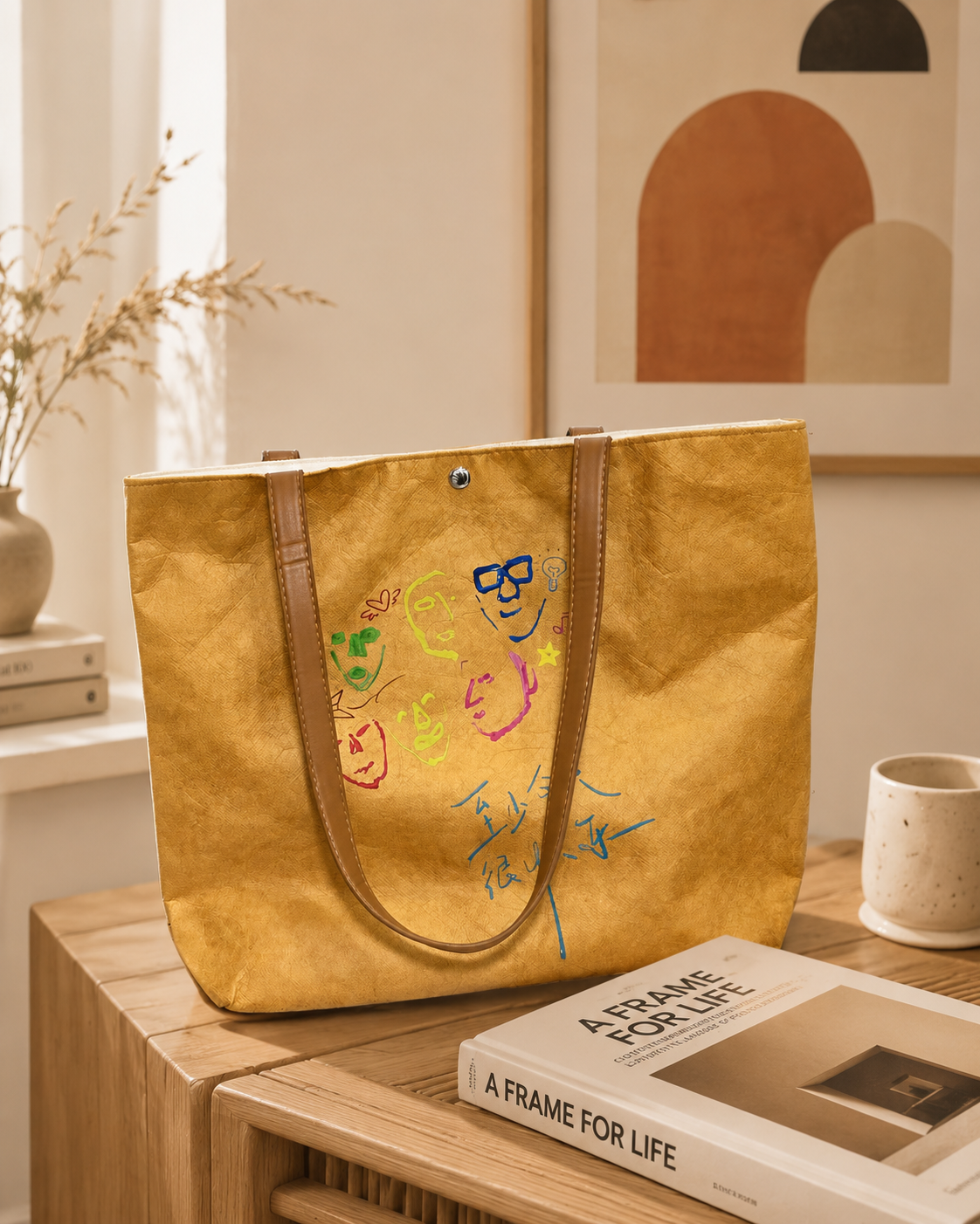 Printed jute shopping bag reference